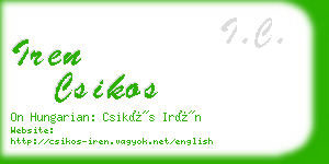 iren csikos business card